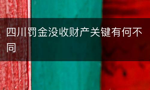 四川罚金没收财产关键有何不同