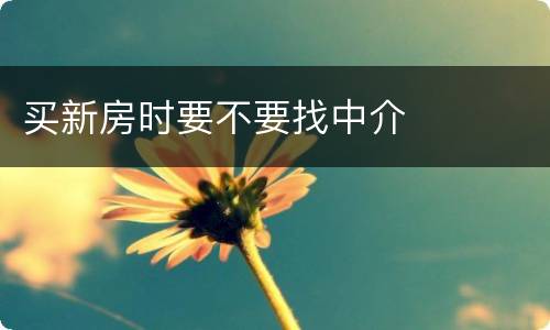 买新房时要不要找中介