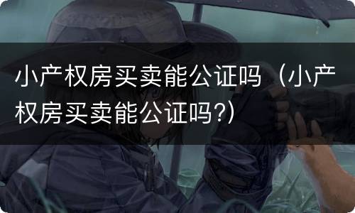小产权房买卖能公证吗（小产权房买卖能公证吗?）