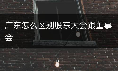 广东怎么区别股东大会跟董事会