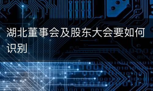 湖北董事会及股东大会要如何识别