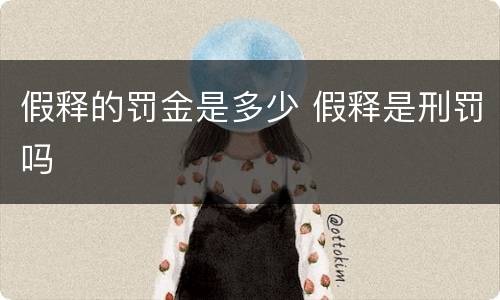 假释的罚金是多少 假释是刑罚吗