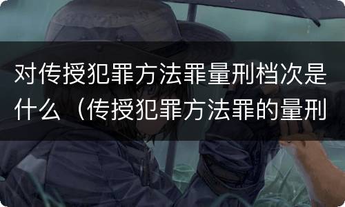 对传授犯罪方法罪量刑档次是什么（传授犯罪方法罪的量刑）