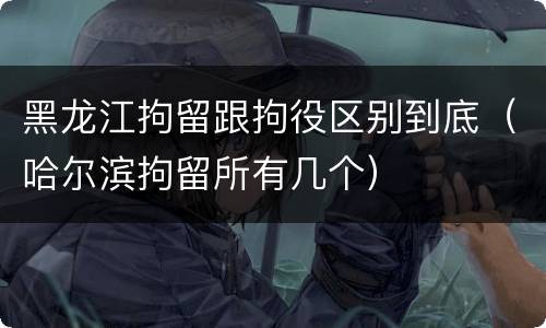 黑龙江拘留跟拘役区别到底（哈尔滨拘留所有几个）
