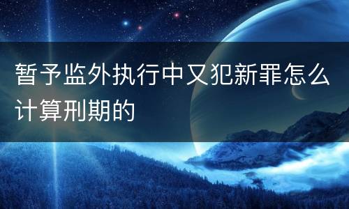 暂予监外执行中又犯新罪怎么计算刑期的