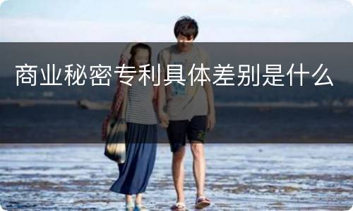 商业秘密专利具体差别是什么
