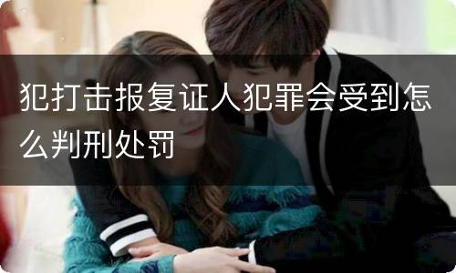 犯打击报复证人犯罪会受到怎么判刑处罚