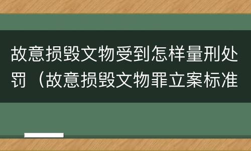 故意损毁文物受到怎样量刑处罚（故意损毁文物罪立案标准）