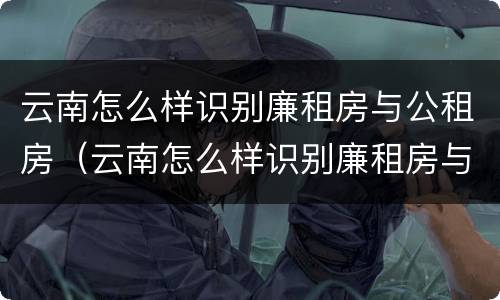 云南怎么样识别廉租房与公租房（云南怎么样识别廉租房与公租房的关系）