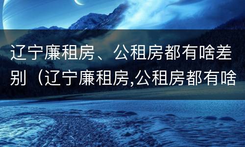 辽宁廉租房、公租房都有啥差别（辽宁廉租房,公租房都有啥差别吗）