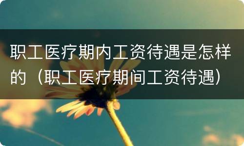职工医疗期内工资待遇是怎样的（职工医疗期间工资待遇）