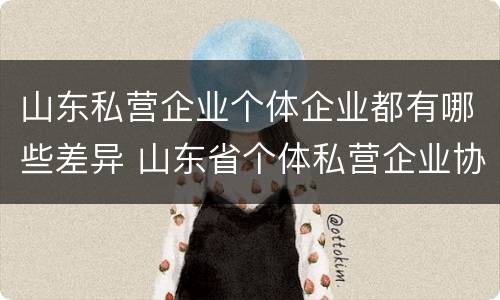 山东私营企业个体企业都有哪些差异 山东省个体私营企业协会