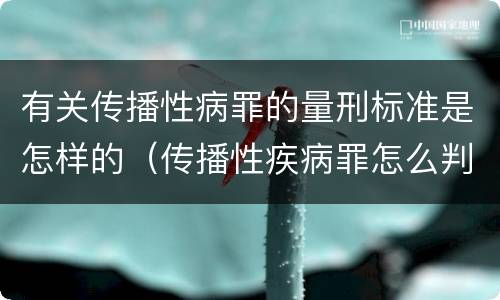 有关传播性病罪的量刑标准是怎样的（传播性疾病罪怎么判）