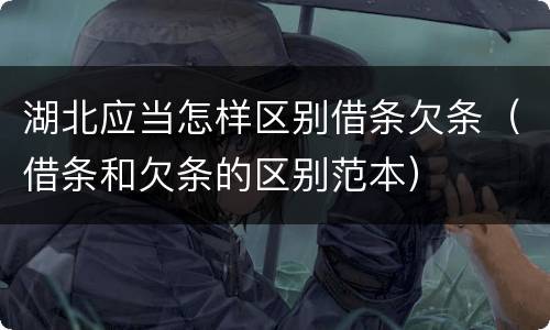湖北应当怎样区别借条欠条（借条和欠条的区别范本）