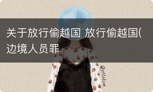 关于放行偷越国 放行偷越国(边境人员罪