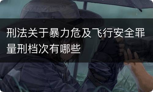 刑法关于暴力危及飞行安全罪量刑档次有哪些