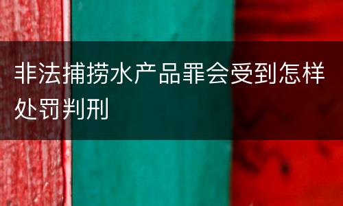 非法捕捞水产品罪会受到怎样处罚判刑