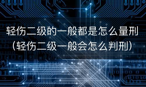 轻伤二级的一般都是怎么量刑（轻伤二级一般会怎么判刑）