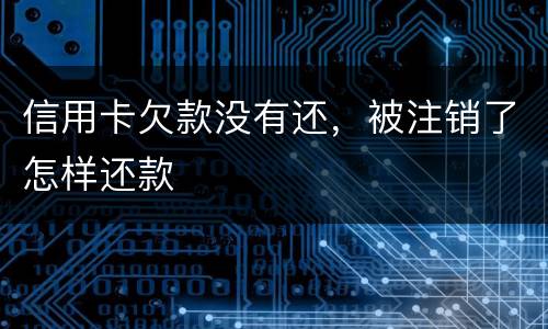 信用卡欠款没有还，被注销了怎样还款