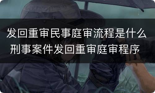 发回重审民事庭审流程是什么 刑事案件发回重审庭审程序