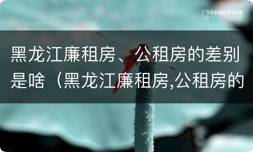 黑龙江廉租房、公租房的差别是啥（黑龙江廉租房,公租房的差别是啥啊）