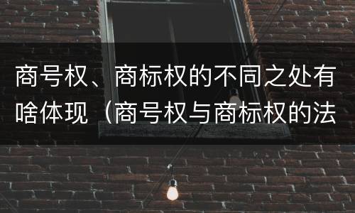 商号权、商标权的不同之处有啥体现（商号权与商标权的法律冲突与解决）