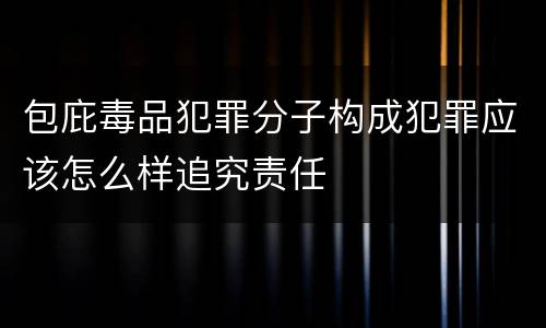 包庇毒品犯罪分子构成犯罪应该怎么样追究责任