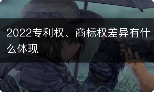 2022专利权、商标权差异有什么体现