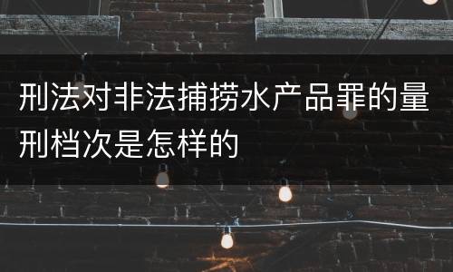 刑法对非法捕捞水产品罪的量刑档次是怎样的