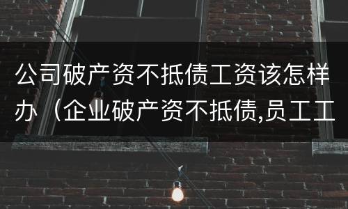 公司破产资不抵债工资该怎样办（企业破产资不抵债,员工工资拿不到）