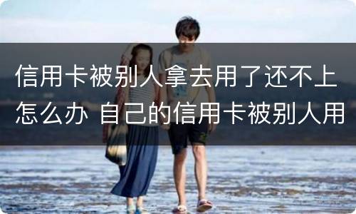 信用卡被别人拿去用了还不上怎么办 自己的信用卡被别人用了不还怎么办,可以告他吗