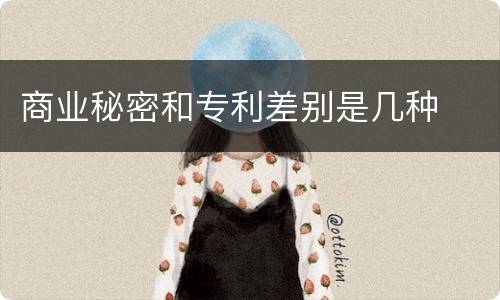 商业秘密和专利差别是几种