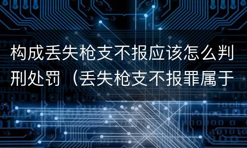 构成丢失枪支不报应该怎么判刑处罚（丢失枪支不报罪属于过失犯罪吗）
