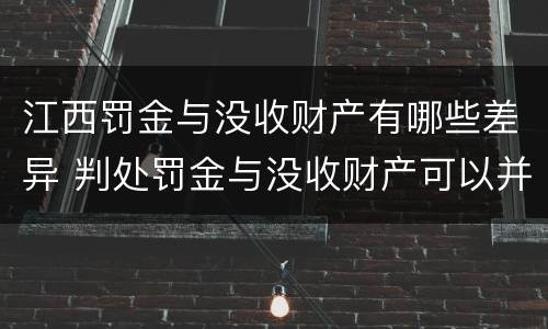 江西罚金与没收财产有哪些差异 判处罚金与没收财产可以并罚吗