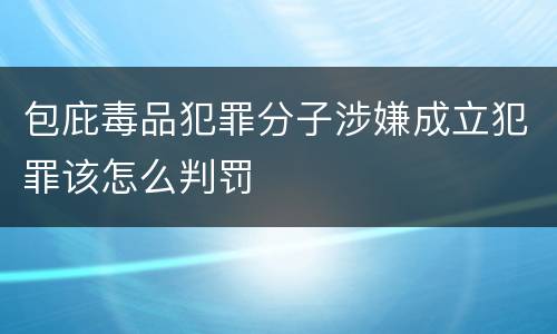 包庇毒品犯罪分子涉嫌成立犯罪该怎么判罚