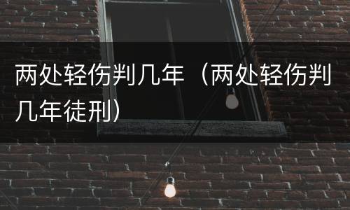 两处轻伤判几年（两处轻伤判几年徒刑）