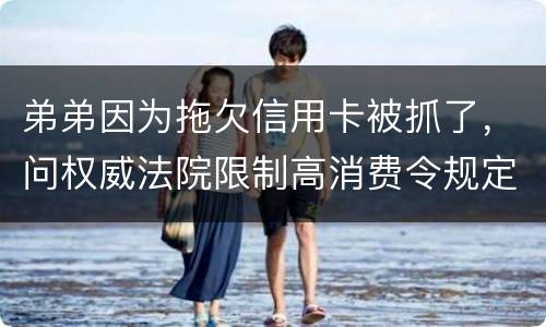 弟弟因为拖欠信用卡被抓了，问权威法院限制高消费令规定是什么