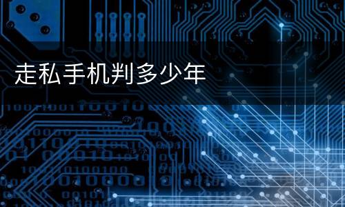 走私手机判多少年