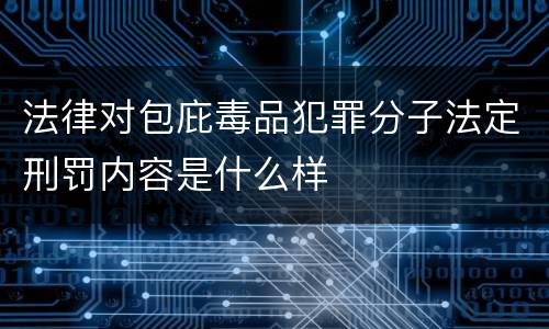 法律对包庇毒品犯罪分子法定刑罚内容是什么样