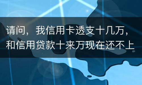 请问，我信用卡透支十几万，和信用贷款十来万现在还不上了。情节严重会咋样，怎么判刑
