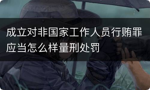 成立对非国家工作人员行贿罪应当怎么样量刑处罚