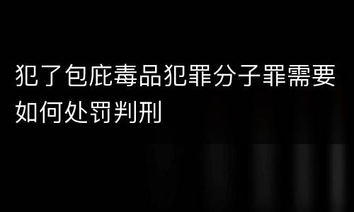 犯了包庇毒品犯罪分子罪需要如何处罚判刑