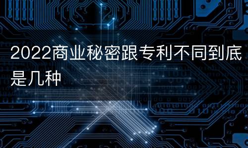 2022商业秘密跟专利不同到底是几种