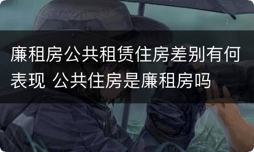 廉租房公共租赁住房差别有何表现 公共住房是廉租房吗