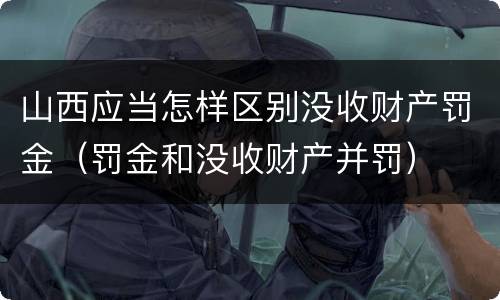 山西应当怎样区别没收财产罚金（罚金和没收财产并罚）