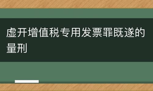 虚开增值税专用发票罪既遂的量刑