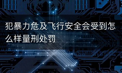 犯暴力危及飞行安全会受到怎么样量刑处罚