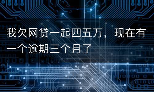 我欠网贷一起四五万，现在有一个逾期三个月了