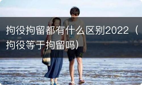 拘役拘留都有什么区别2022（拘役等于拘留吗）