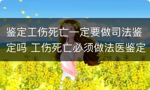 鉴定工伤死亡一定要做司法鉴定吗 工伤死亡必须做法医鉴定吗